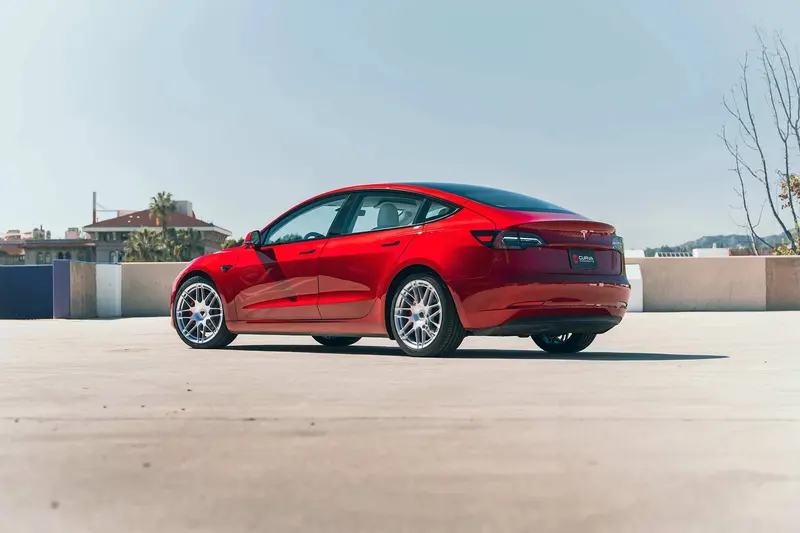 Tesla Model 3 with Blaque Diamond F12 wheels