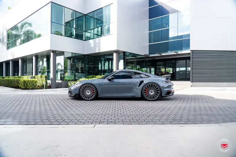 Porsche 911 Turbo S 992 with AG Luxury AGL25 wheels
