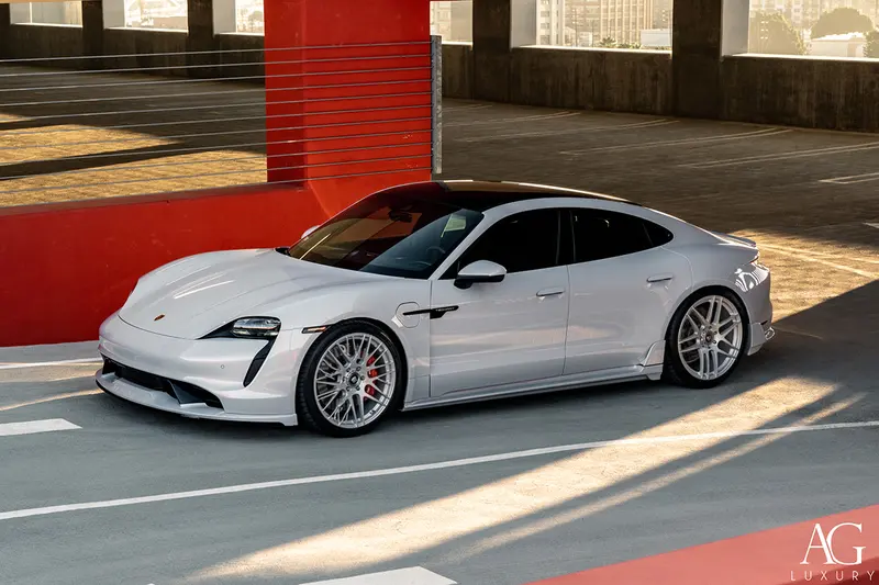 Porsche Taycan with Forgestar X14 wheels