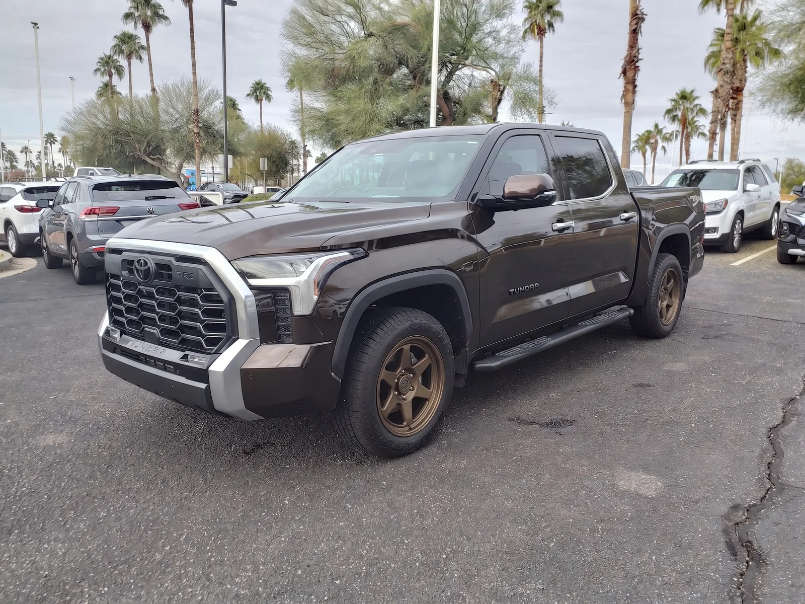 Toyota Tundra with TREX Off-Road T200 wheels in Bronze