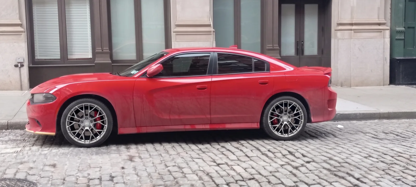 Dodge Charger with Variant Radon wheels in Brushed Titanium