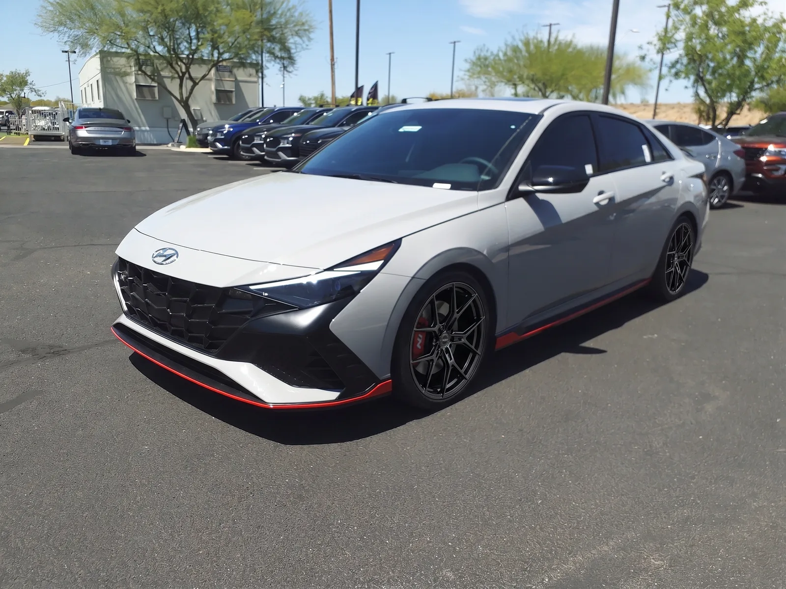 Hyundai Elantra N with Vossen HF-5 wheels in Matte Gunmetal