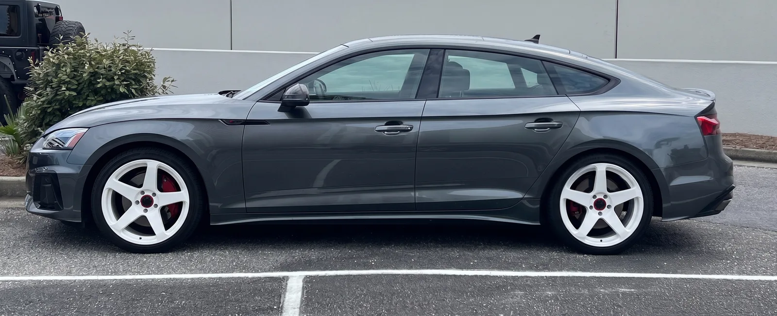 Audi A5 with Vossen GEN-01 wheels in Miami White