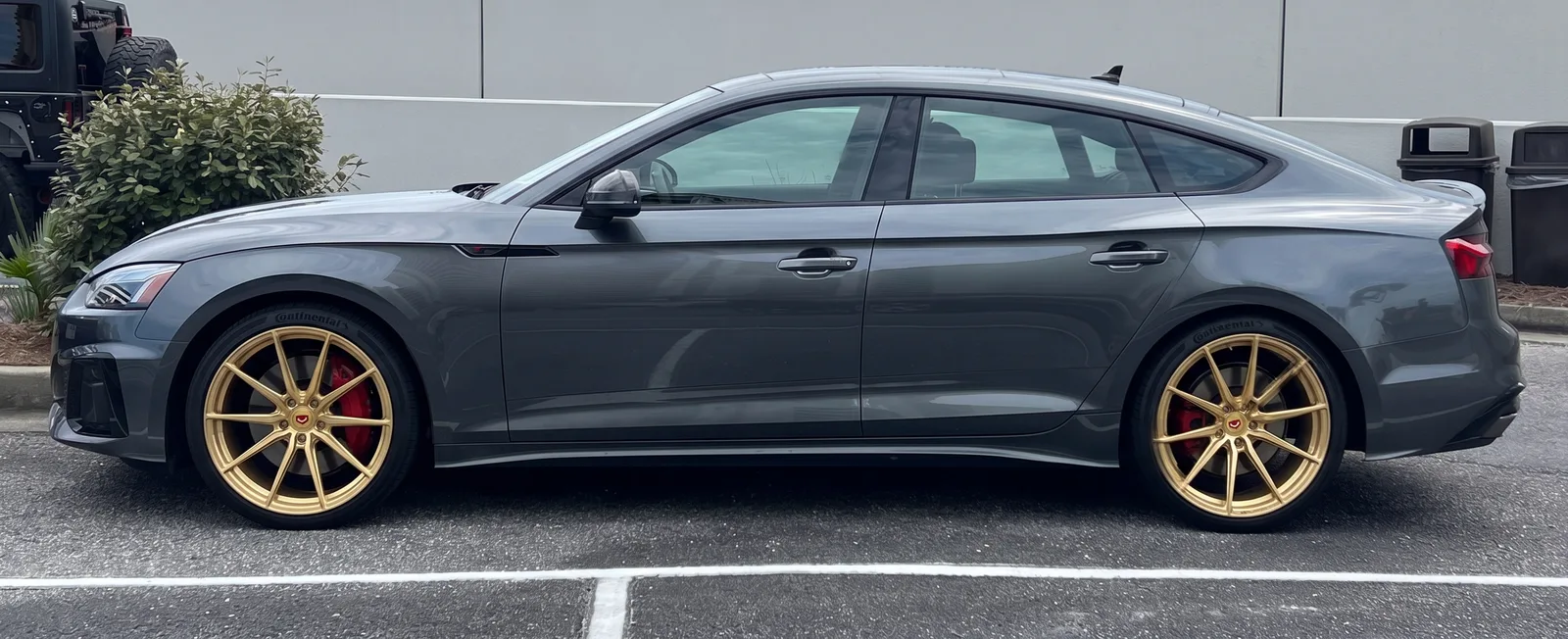 Audi A5 with Vossen M-X2 wheels in Patina Gold