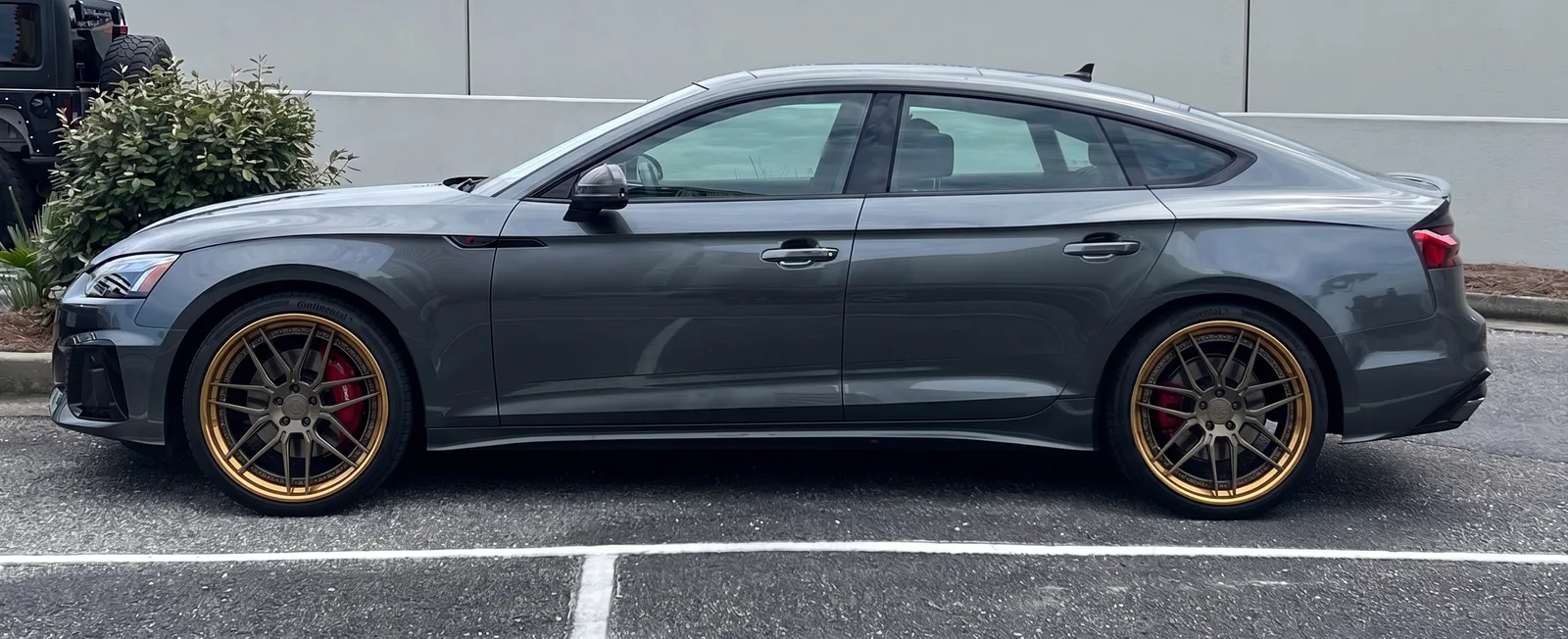 Audi A5 with AG Luxury AGL35 wheels in Black And Copper