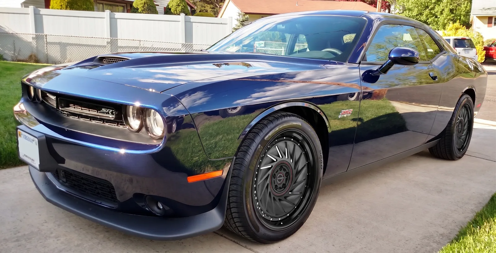 Dodge Challenger with MV Forged GR2-V1 wheels in Black