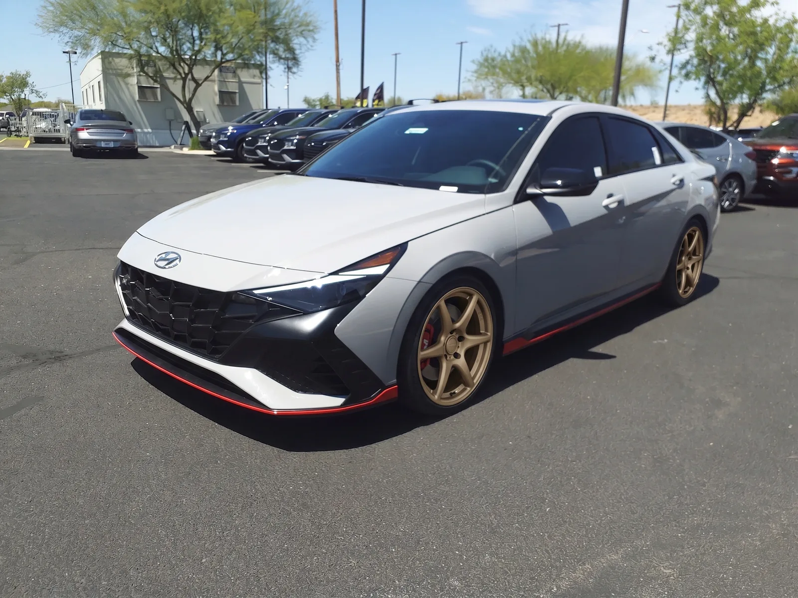 Hyundai Elantra N with Kansei Tandem wheels in Bronze